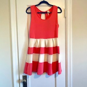 Coral Block Dress